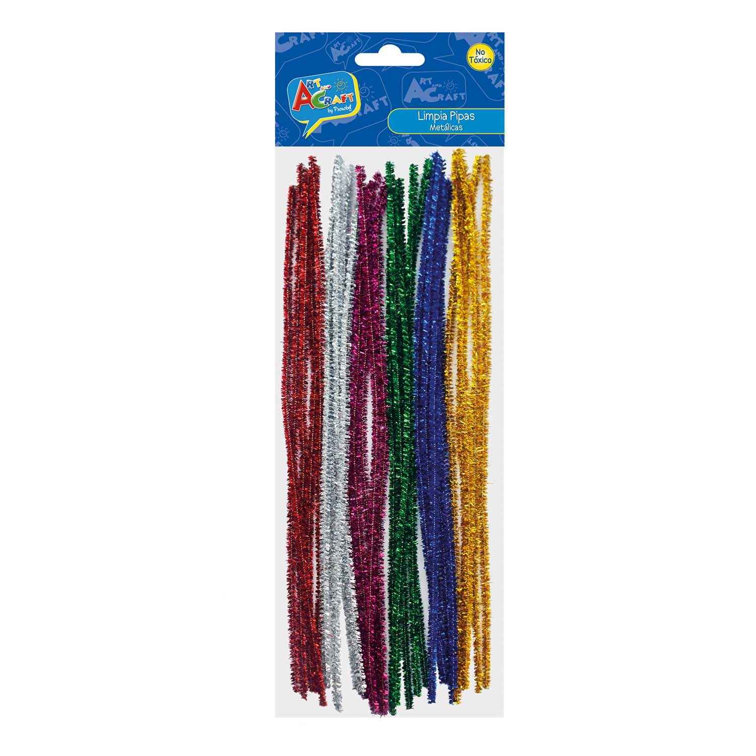Limpia Pipas Metálico 30 Piezas | Art & Craft